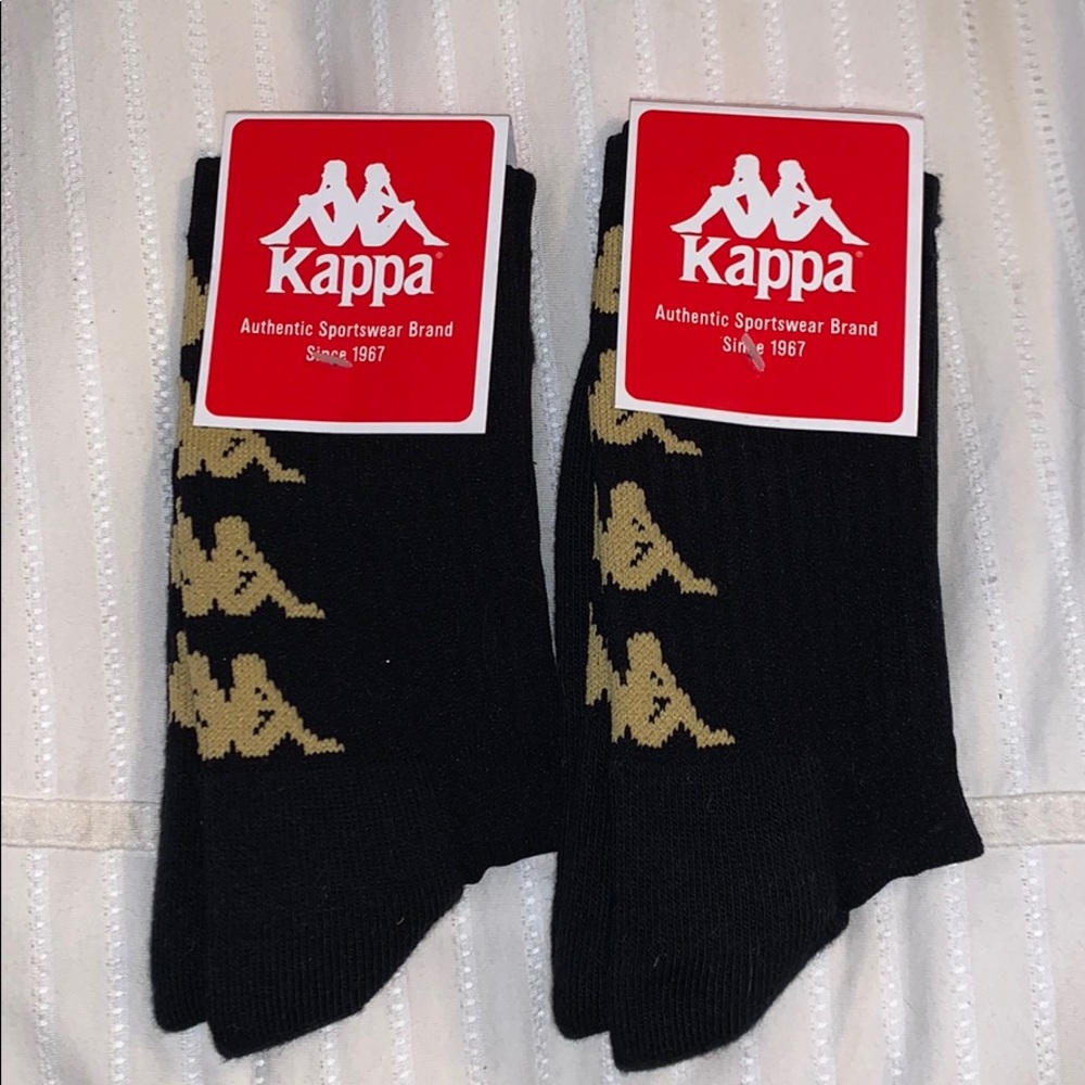 Kappa Black Gold Socks Brand New Small (3.5-6)